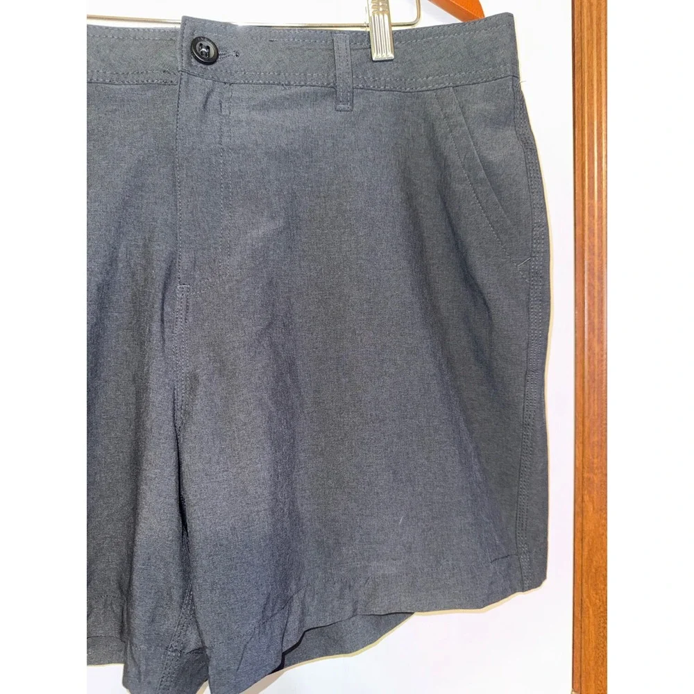 Oneill Hybrid Shorts Mens 36 Dark Gray Heathered Flat Front Board Shorts